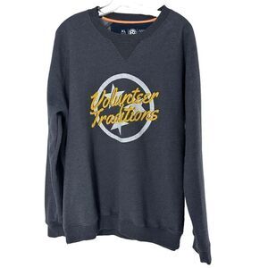 Volunteer Traditions Sweatshirt Mens Size XL Tennessee Tri Star Gray Fleece Line